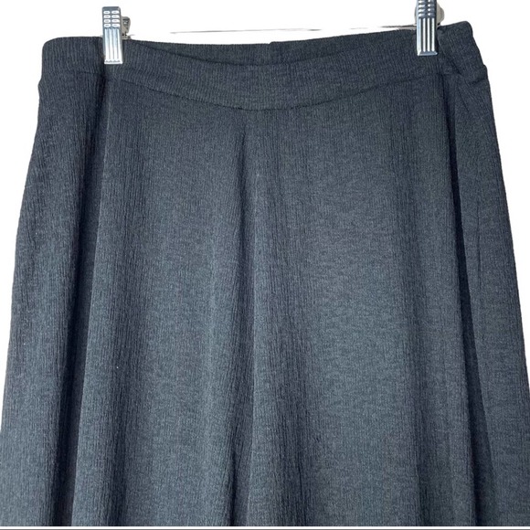 Zara Soft knit semi Sheer pull on wide leg black pants size XL extra large VGUC - Picture 7 of 16